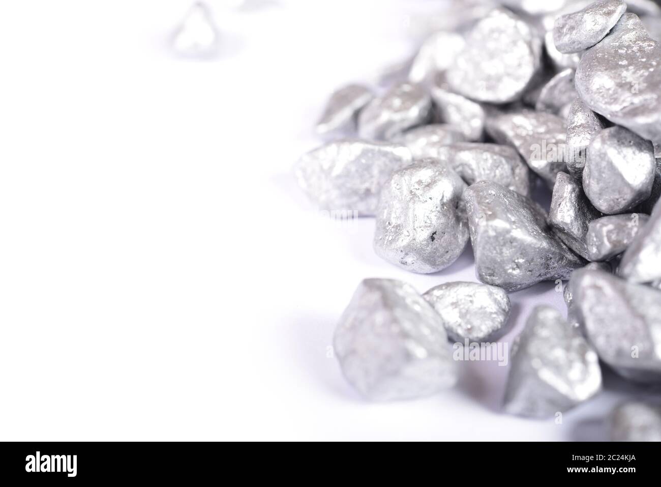 Nugget argento con spazio per la copia Foto Stock