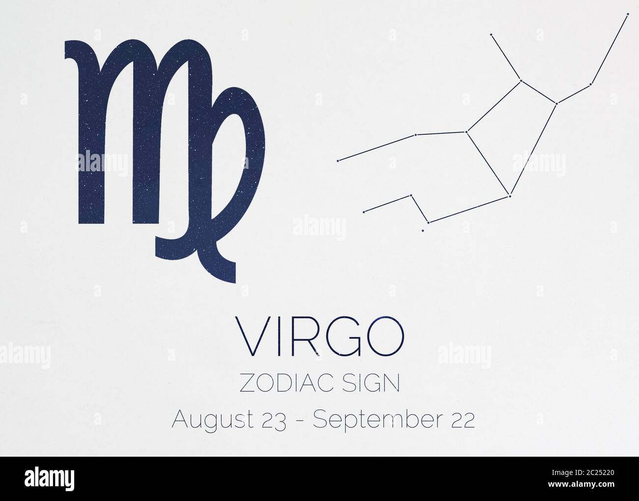 Infografiche astrologiche virgo segno zodiaco. Elementi di questa immagine sono stati forniti dalla NASA Foto Stock