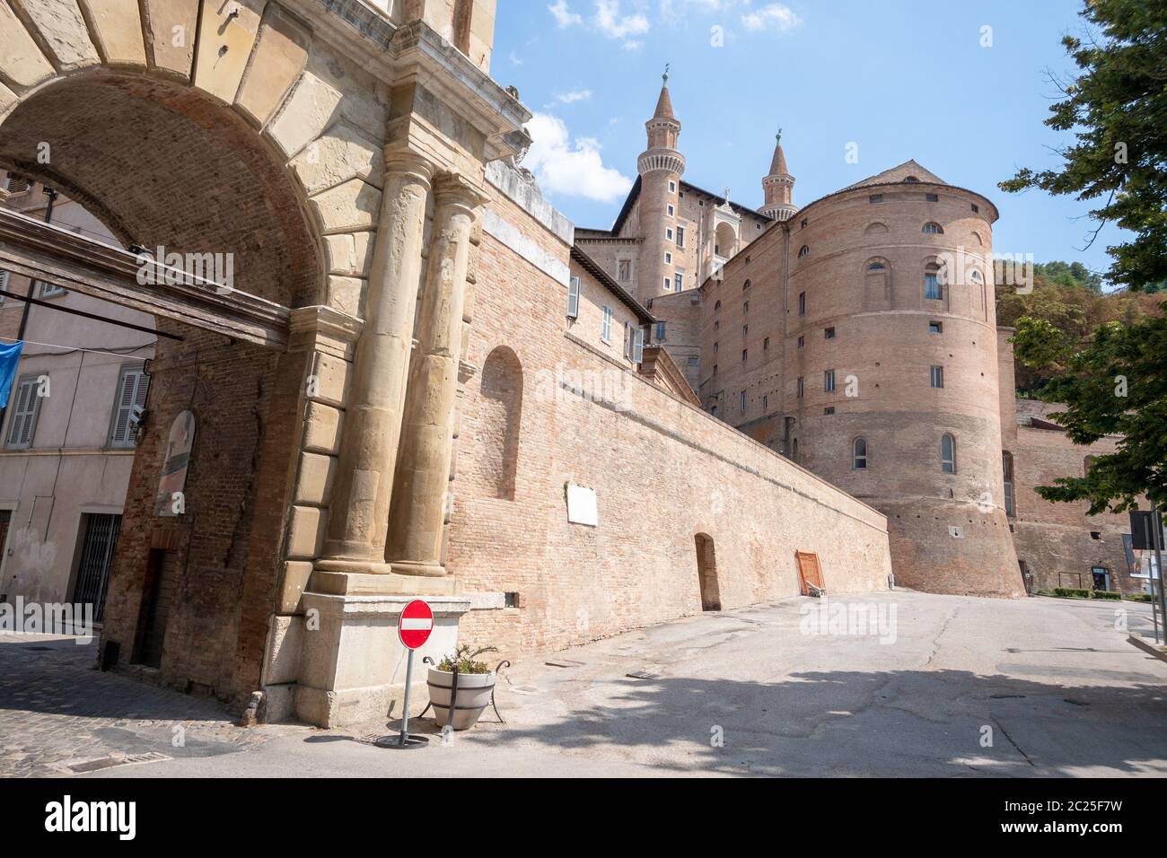 Urbino Marche Italia al giorno Foto Stock