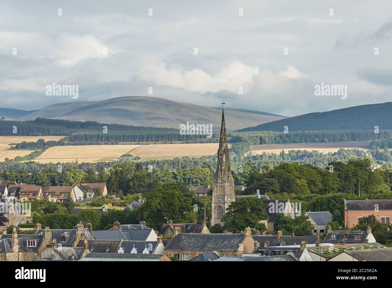 Vista di una Chiesa libera nella città di Invergordon a Higland, Scozia, Regno Unito. Foto Stock