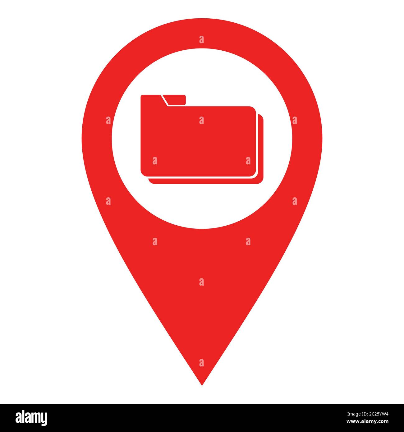 Cartella e la posizione pin Foto Stock