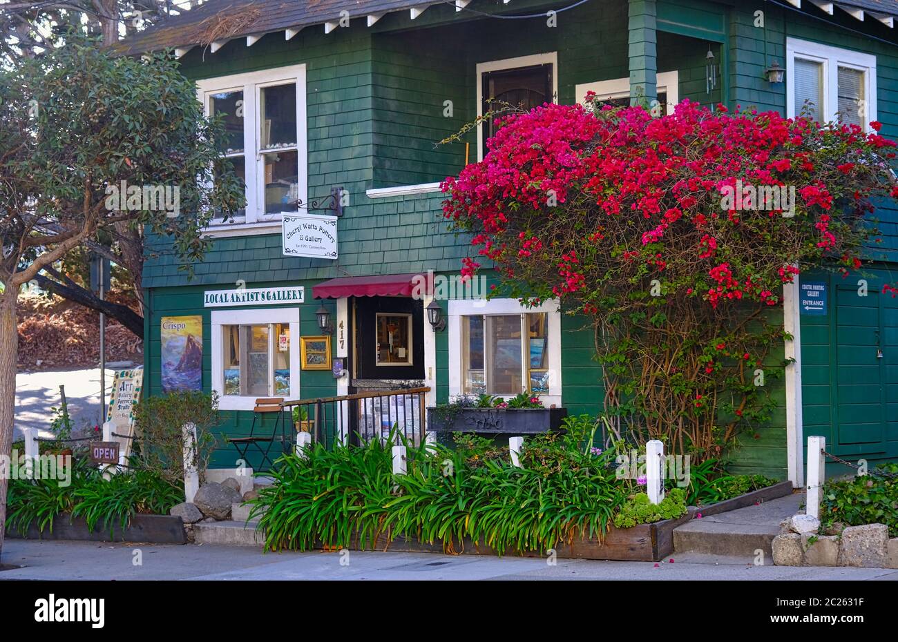 Galleria degli artisti locali a Monterey Foto Stock