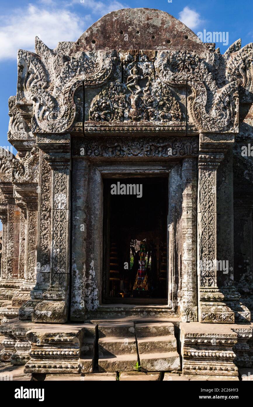 Tempio di Preah Vihear, tempio principale, edificio principale, santuario principale, tempio indù dell'antico Impero Khmer, Preah Vihear, Cambogia, Asia sudorientale, Asia Foto Stock