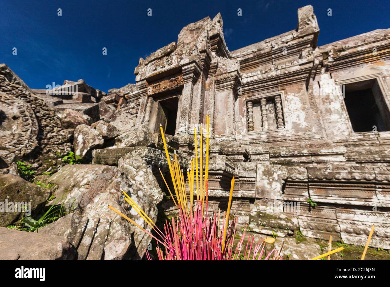 Tempio di Preah Vihear, tempio principale, edificio principale, santuario principale, tempio indù dell'antico Impero Khmer, Preah Vihear, Cambogia, Asia sudorientale, Asia Foto Stock