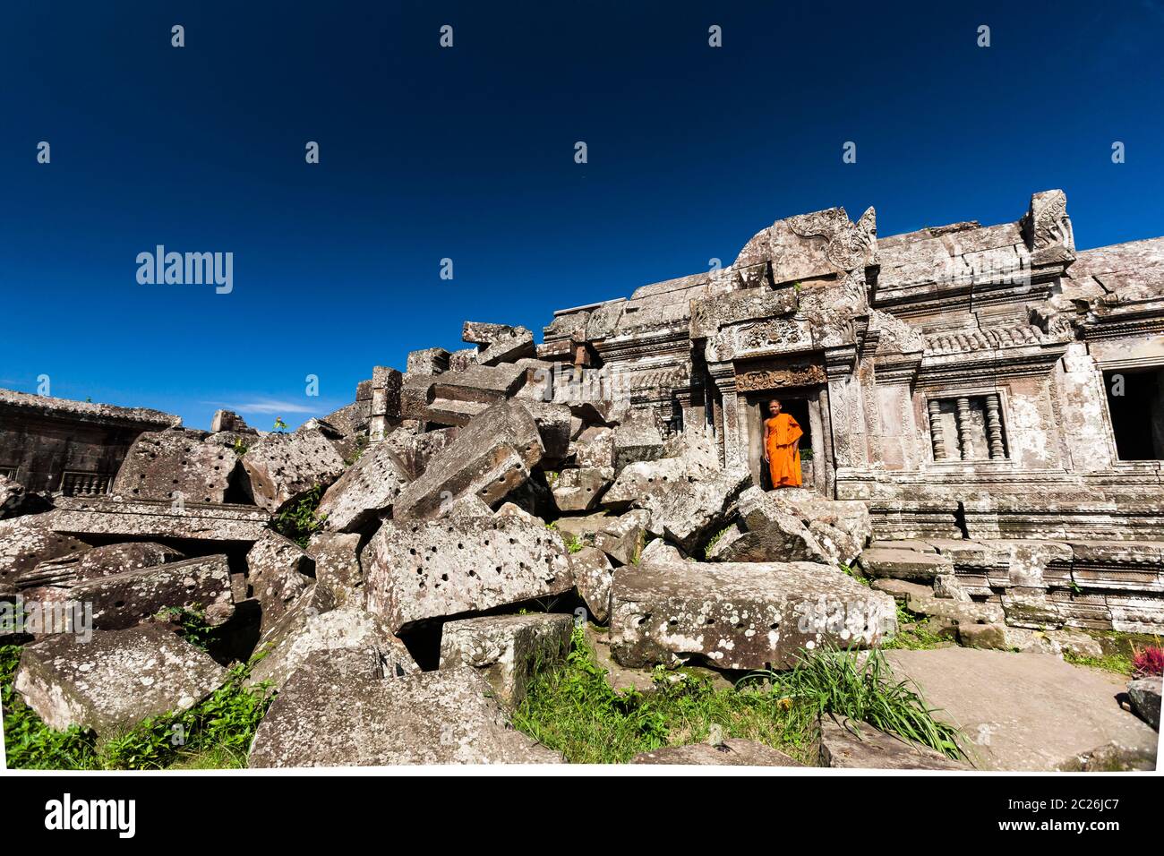 Tempio di Preah Vihear, rovine e tempio principale, edificio principale, santuario principale, tempio indù dell'antico Impero Khmer, Cambogia, Asia sudorientale, Asia Foto Stock