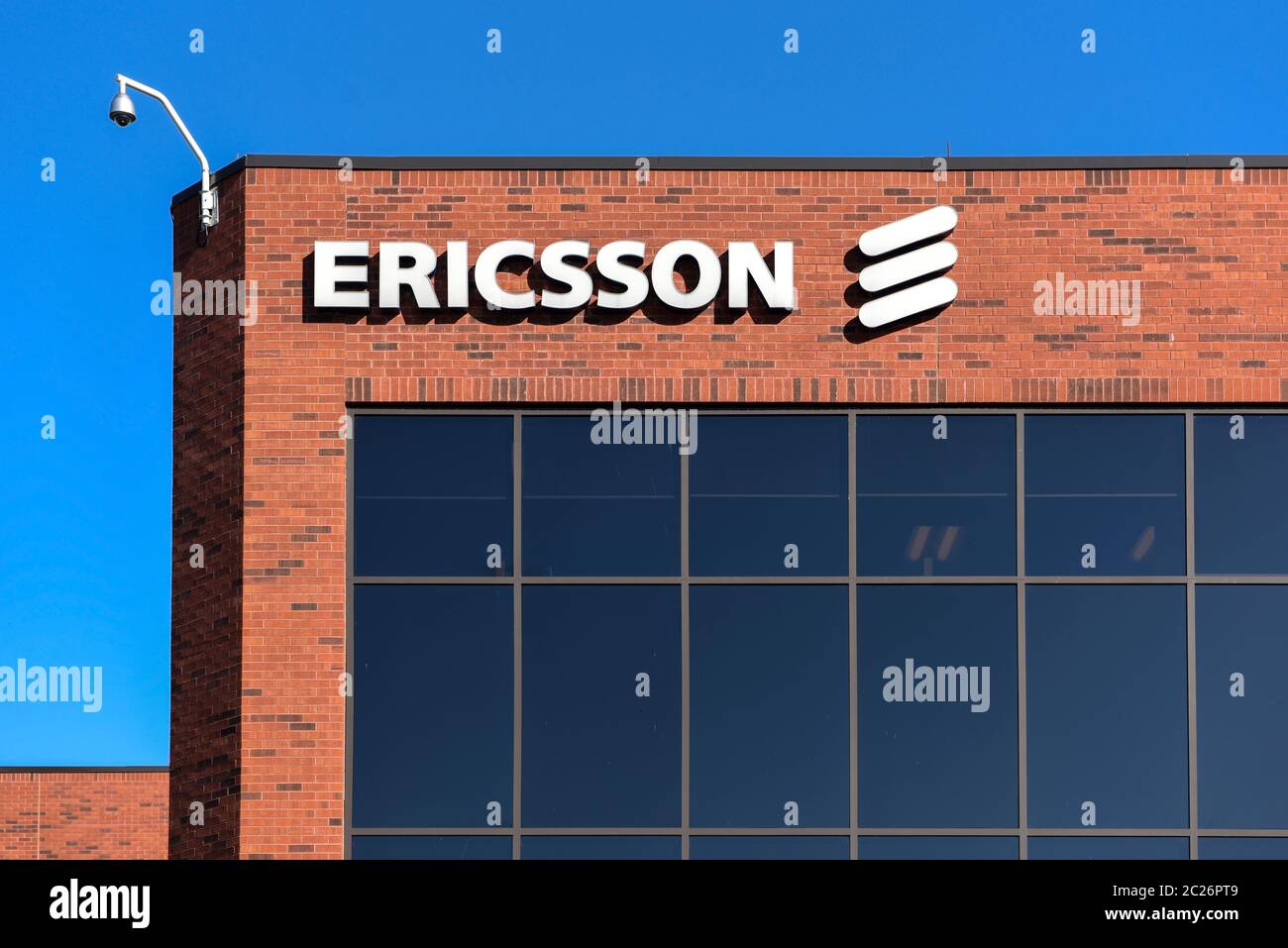 Ericsson, con sede in Svezia, sta considerando di contribuire alla costruzione della rete wireless 5G del Canada, recentemente firmata con gli accordi sulla tecnologia 5G con Bell e Telus del Canada Foto Stock