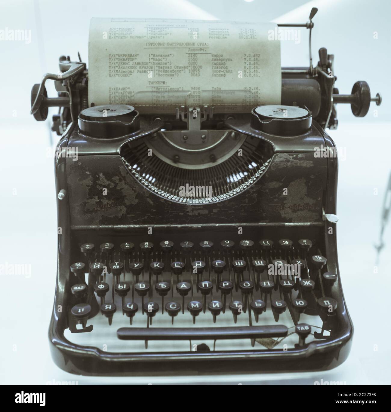 Macchina da scrivere meccanica per scrittura Foto Stock