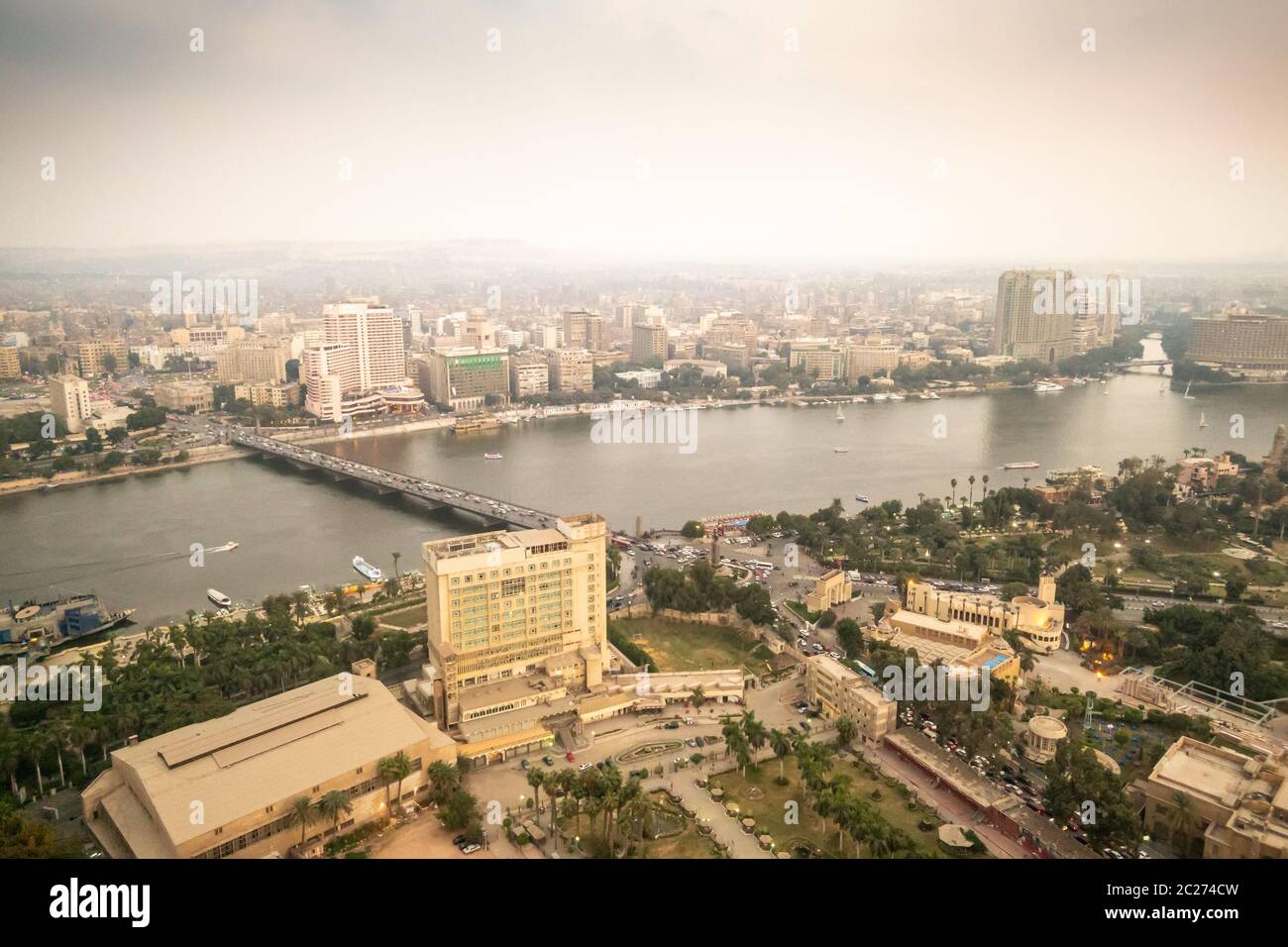 Nilo al Cairo Egitto Foto Stock