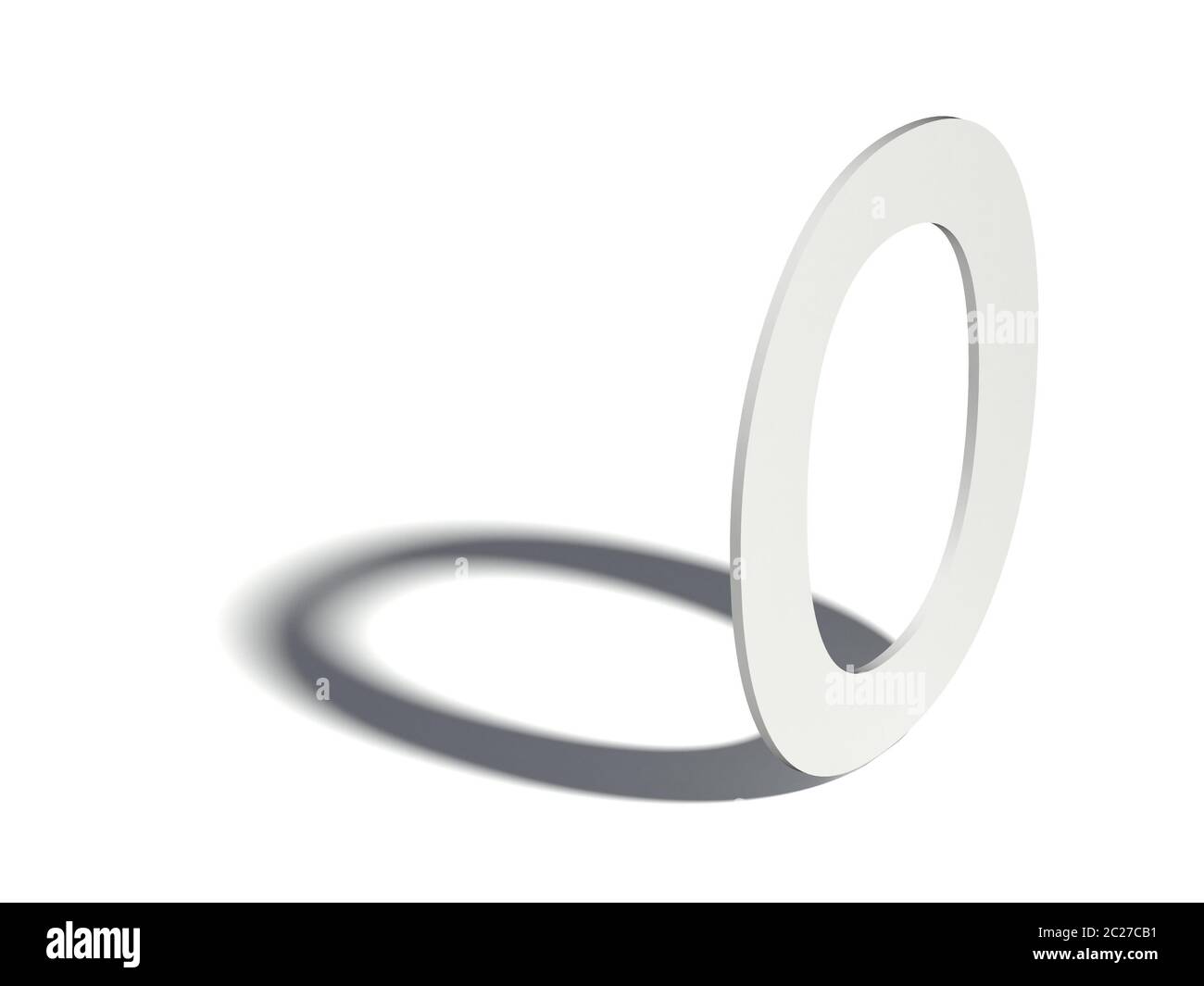 Ombreggiatura font. Lettera O. 3D Foto Stock