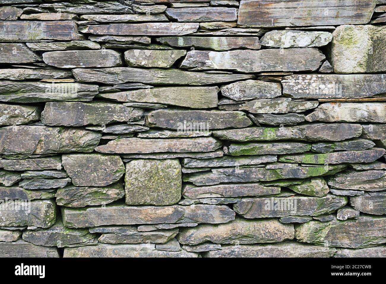 Sfondo di un vecchio muro di pietra naturale Foto Stock