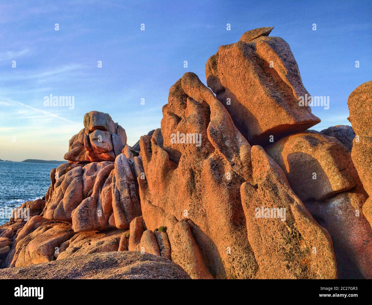 Costa di granito Rosa, parte della Bretagna del Nord in Francia Foto Stock