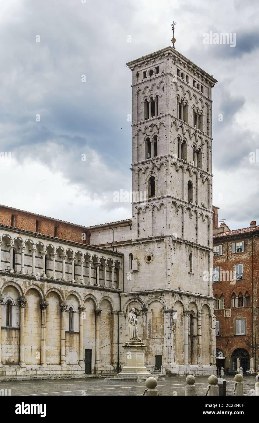 San Michele in Foro, Lucca, Italia Foto Stock