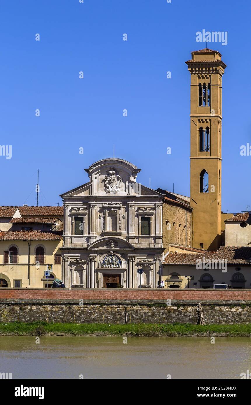 chiesa di Ognissanti, Firenze, Italia Foto Stock