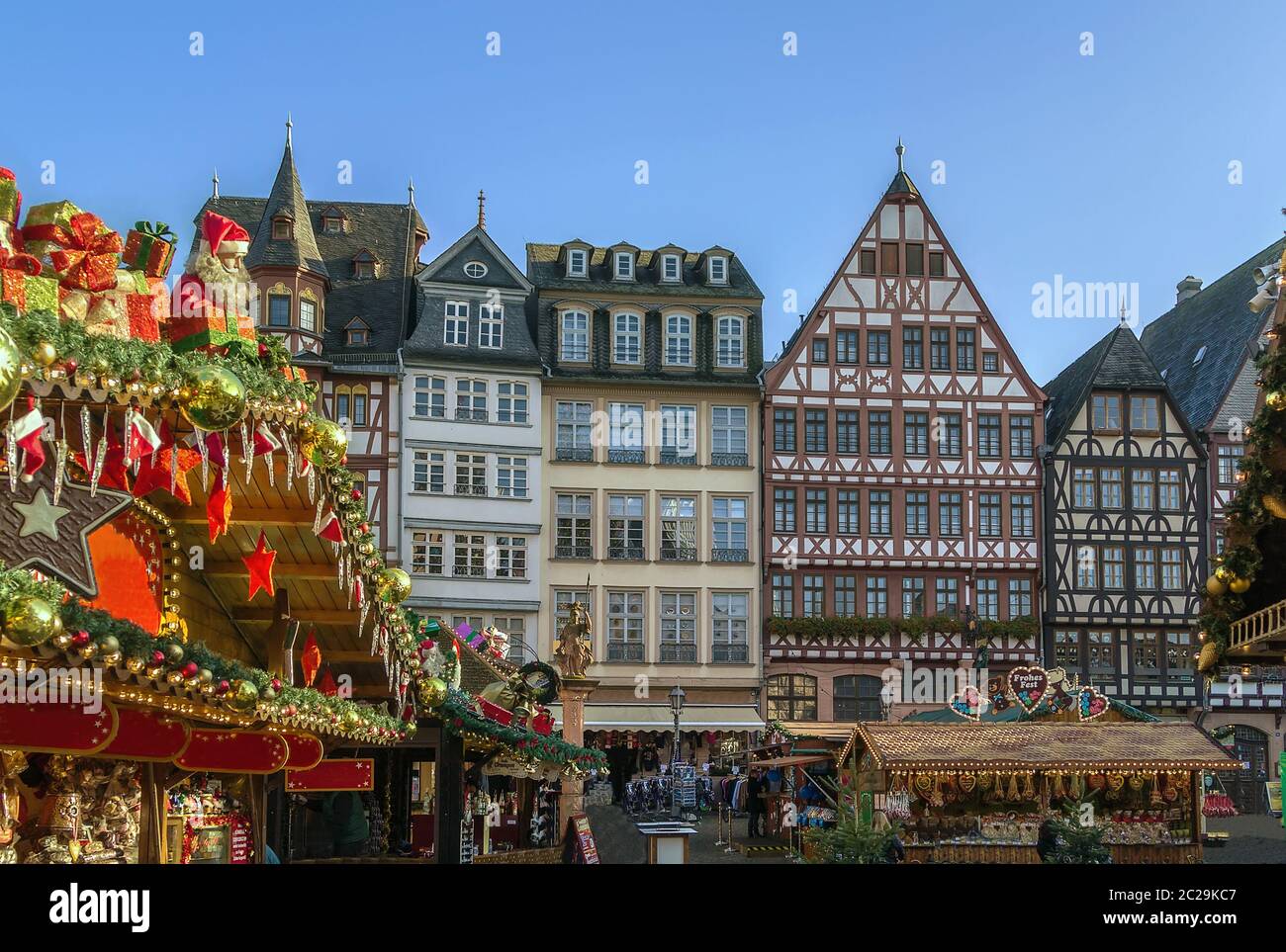 Mercatino di natale, Francoforte Foto Stock