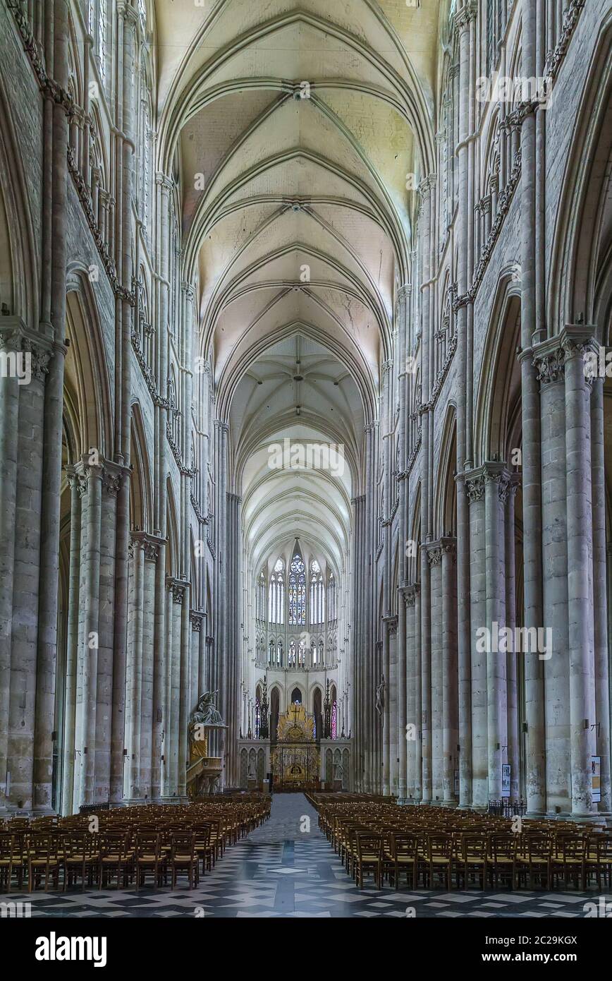 Cattedrale di Amiens, Francia Foto Stock