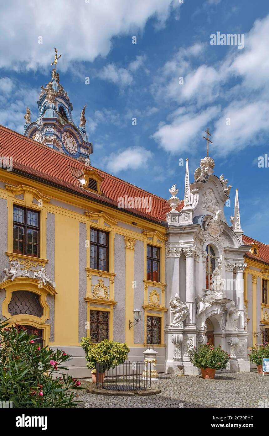 Abbazia di Durnstein, Austria Foto Stock