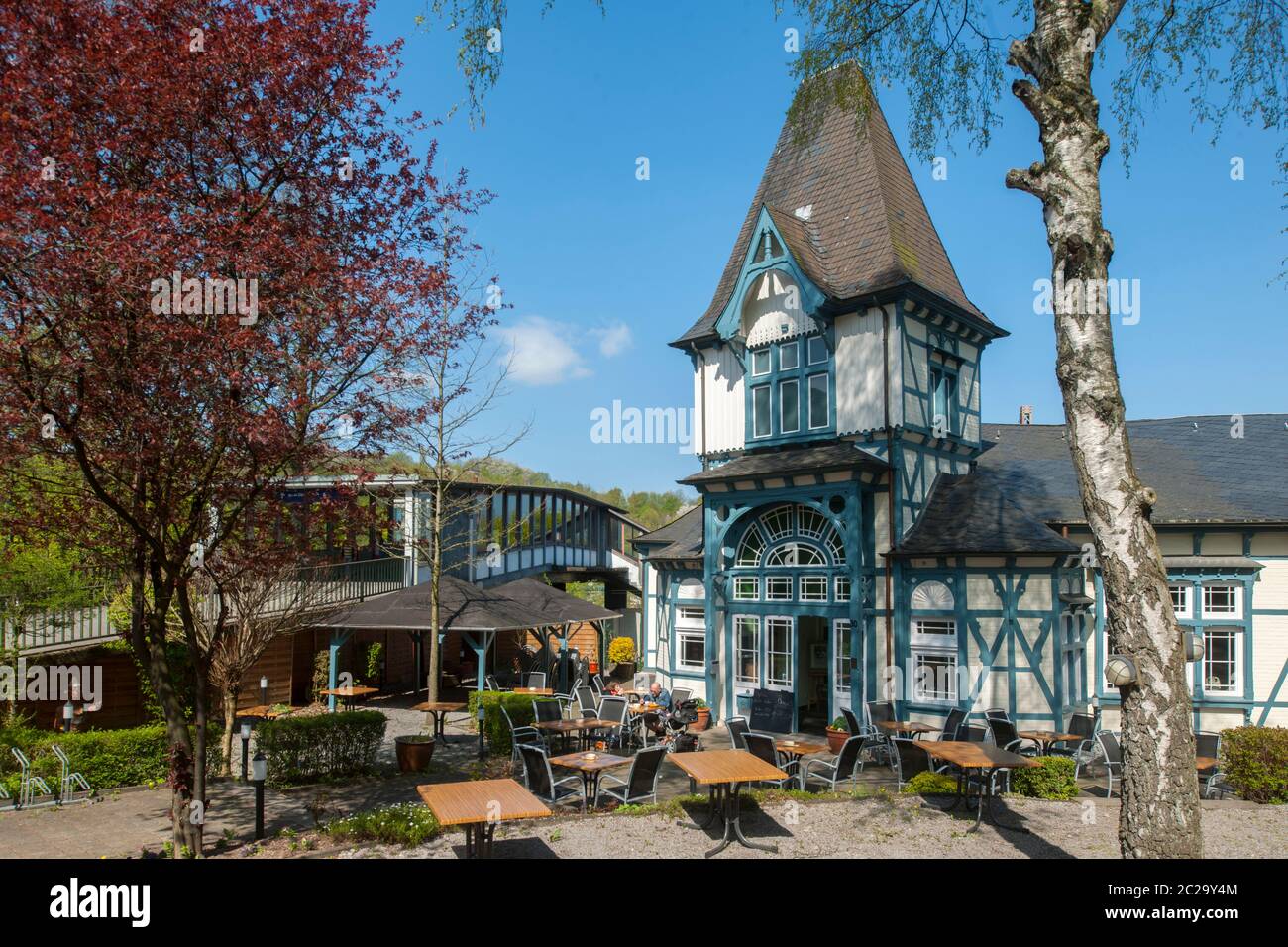 Deutschland, Nordrhein-Westfalen, Wuppertal-Zoo, Zooviertel, Gaststätte Bahnhof Zoo Foto Stock