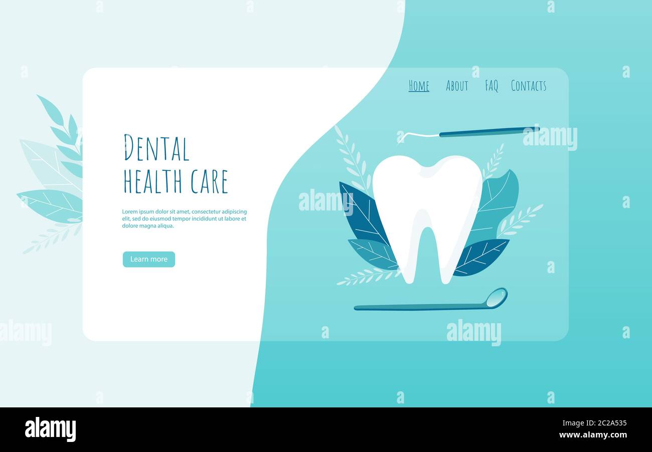 Clinica dentale background. Consulenza online assicurazione dentale. Internet Ricerca Specialista medico Tooth mobile Illustrazione Vettoriale