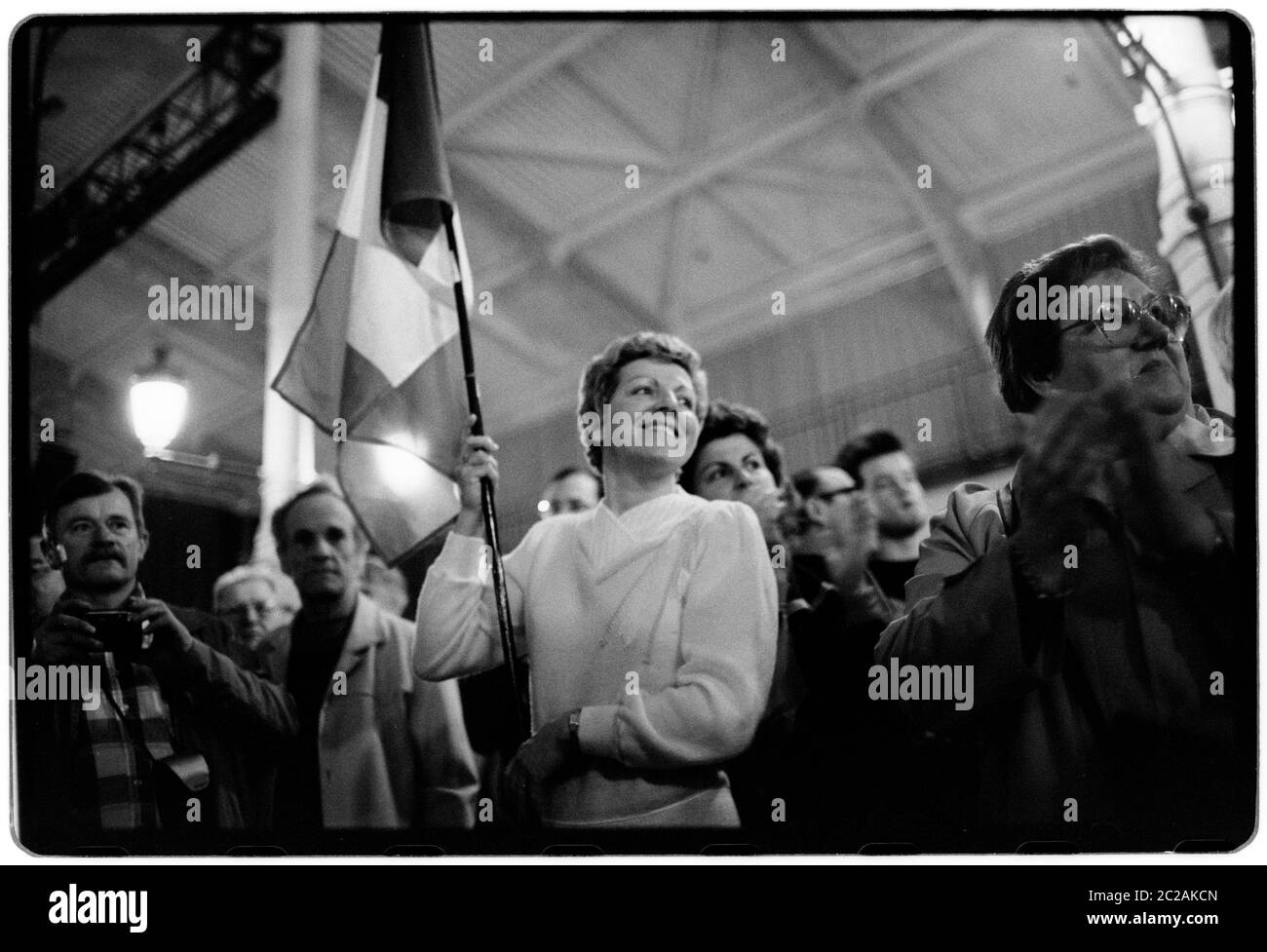 Jean-Marie le Pen leader del fronte Nazionale durante la campagna elettorale presidenziale Francia 1988 Foto Stock