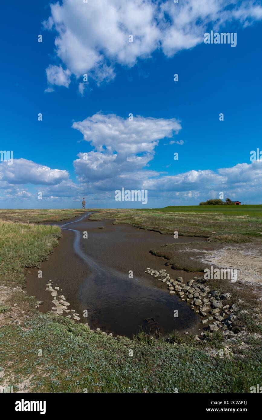 Isola del Mare del Nord di Neuwerk nel Mare di Wadden, Stato federale di Amburgo, Patrimonio dell'Umanità dell'UNESCO, Parco Nazionale zona i, Germania del Nord, Europa Foto Stock