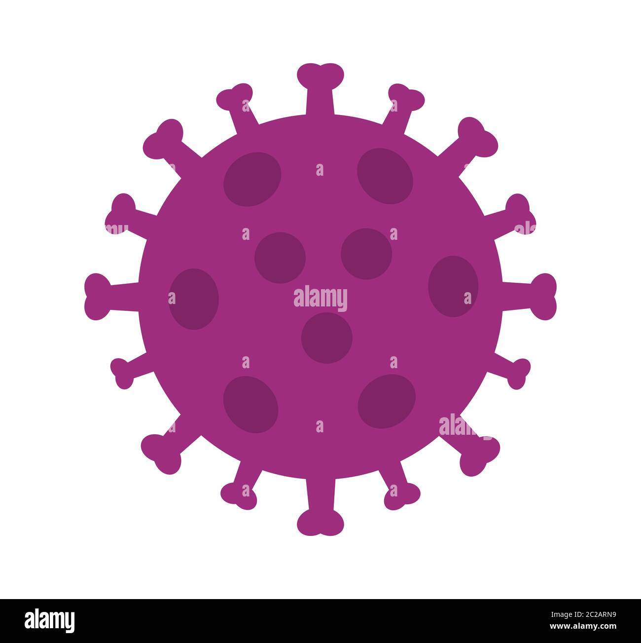 Forma del simbolo del virus del coronavirus. Illustrazione vettoriale. Illustrazione Vettoriale
