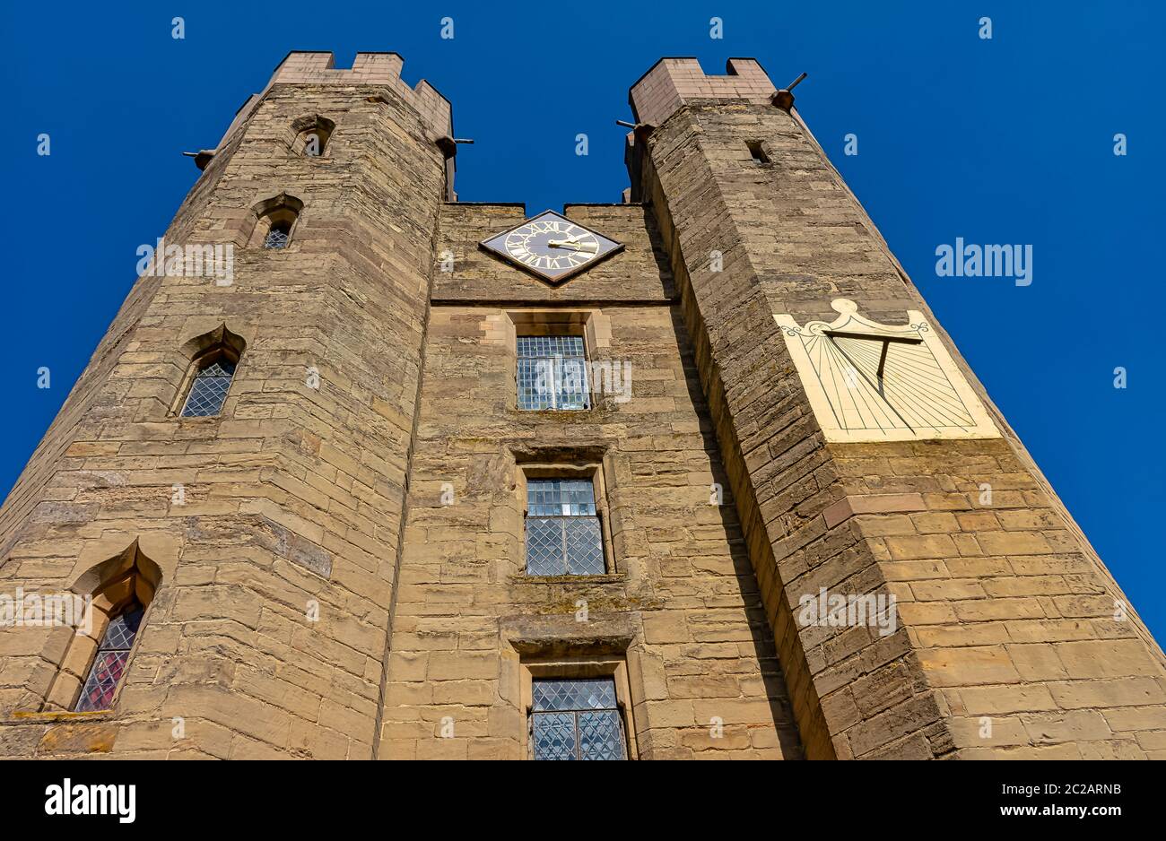 Warwick Castle - Gatehouse a Warwick, Regno Unito Foto Stock