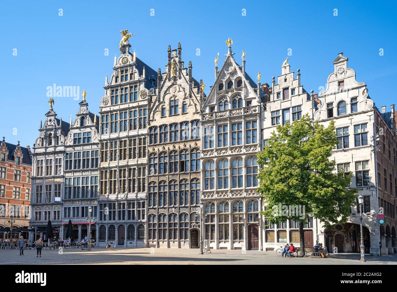 Piazza della città vecchia di Anversa in Belgio Foto Stock