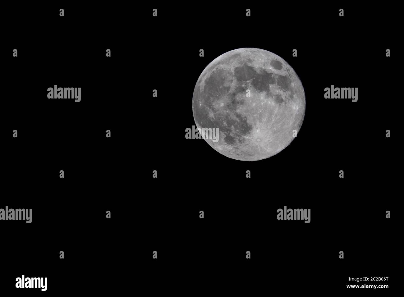 Luna piena di notte Foto Stock