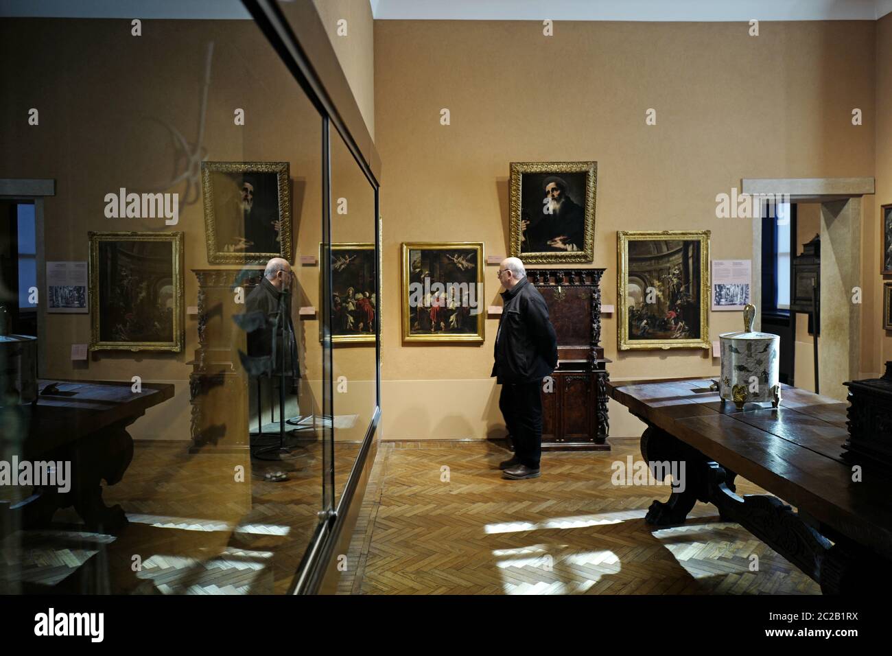 Collezione d'arte del museo Poldi Pezzoli, edificio storico trasformato in museo pubblico, a Milano. Foto Stock