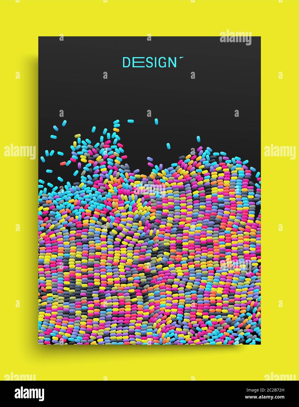 Matrice irregolare o matrice di ovali casuali. Sfondo sfragato in piccoli frammenti. Illustrazione del vettore di movimento. Illustrazione Vettoriale