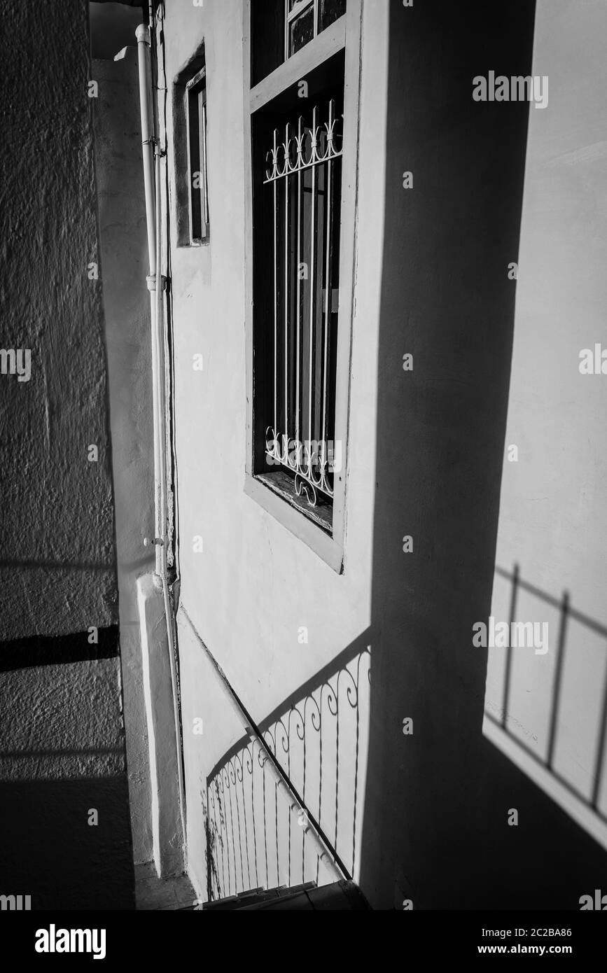 Particolare di una parete con ombre, l'Avana, Cuba Foto Stock