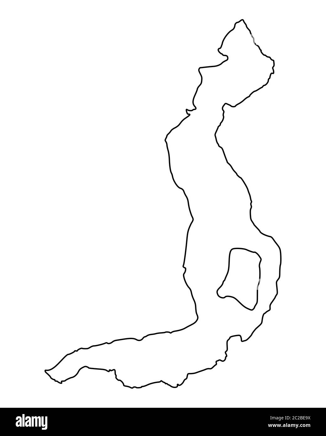Mappa del lago d'Iseo Foto Stock