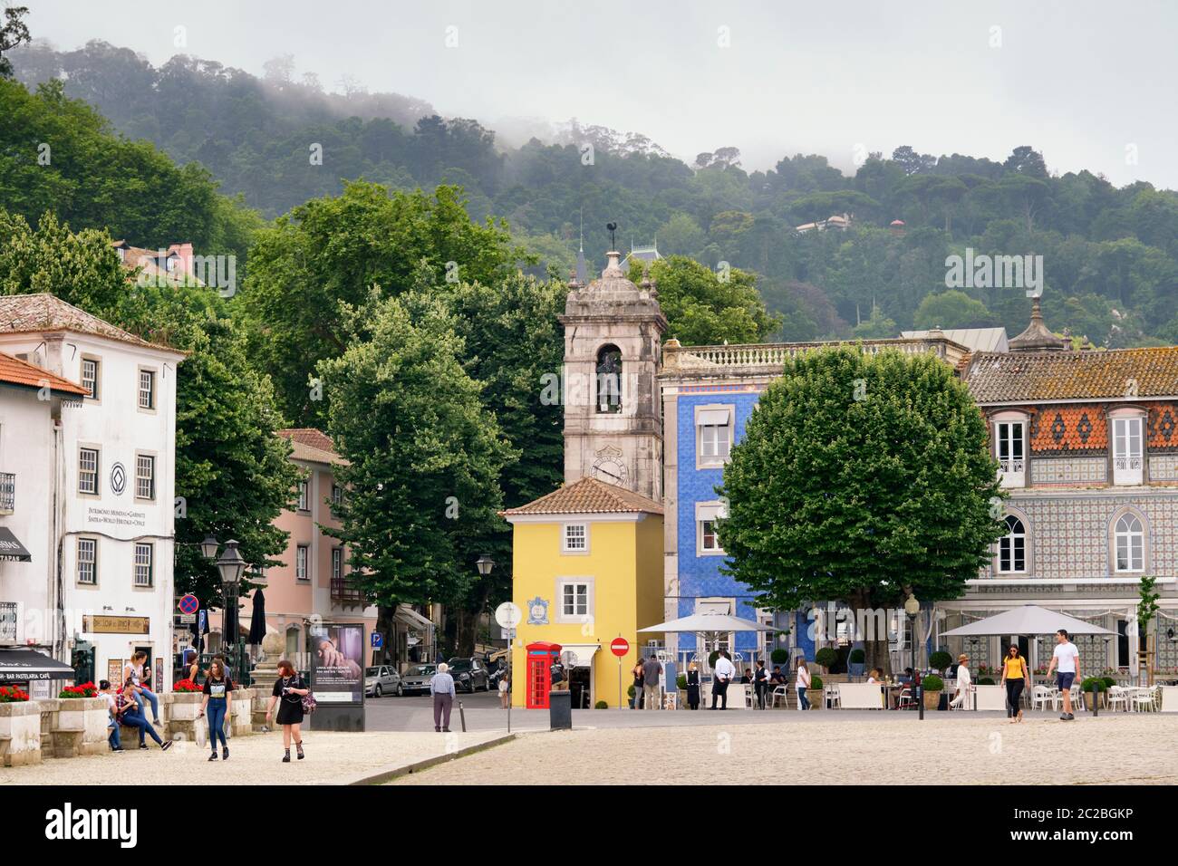 Città vecchia di Sintra. Un sito patrimonio dell'umanità dell'UNESCO. Portogallo Foto Stock