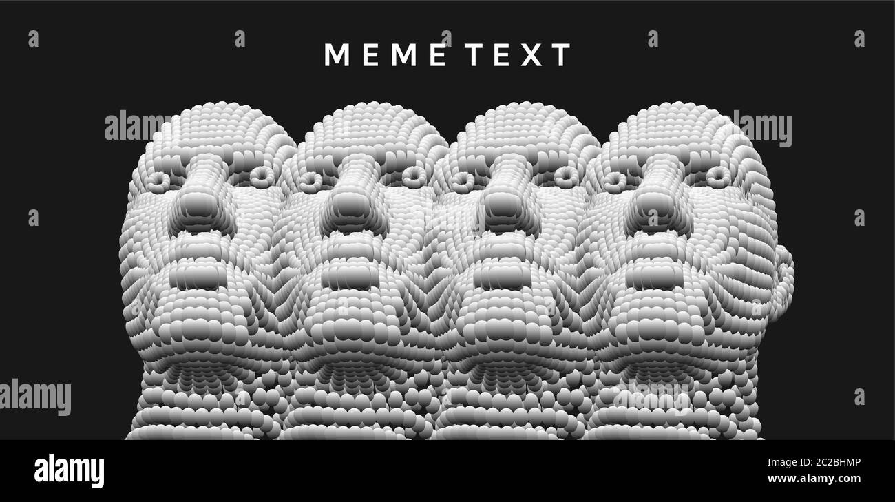 Gruppo di persone per il design. Capo umano digitale astratto. Sfondo futuristico. Illustrazione vettoriale per pubblicità, marketing o presentazione. Illustrazione Vettoriale