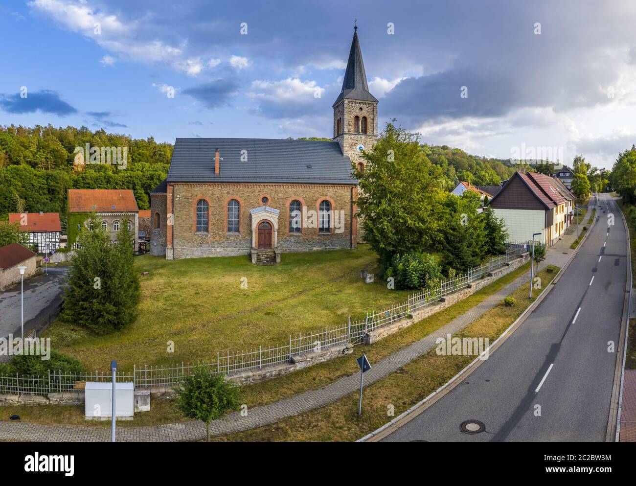 Chiesa di Güntersberge nella valle di Selketal Harz Foto Stock