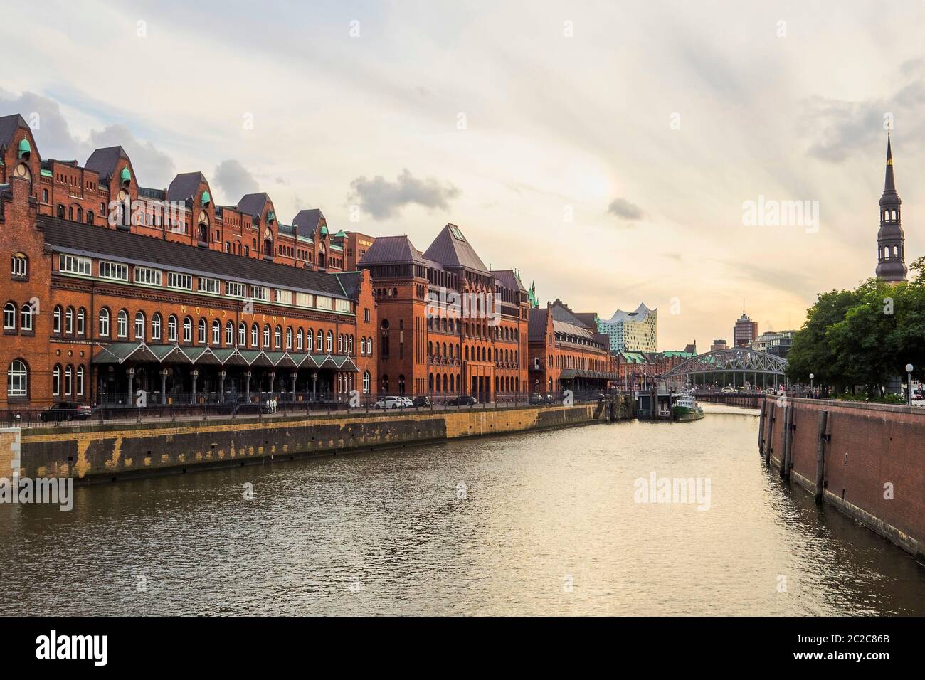 Germania, città anseatica libera di Amburgo - flotte nello Speicherstadt Foto Stock