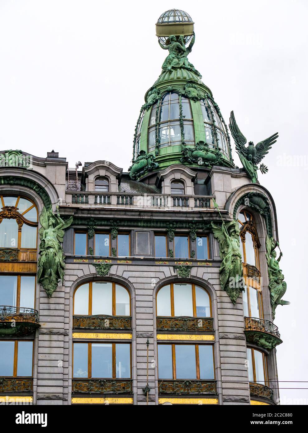 Cantante Società edificio architettura Art Nouveau, Nevsky Prospect, ora Dom Knigi, San Pietroburgo, Russia Foto Stock