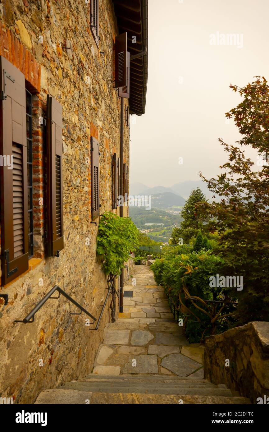 Monastero Santa Maria dei Frati Cappuccini 1535 a Bigorio, Ticino, Svizzera. Foto Stock