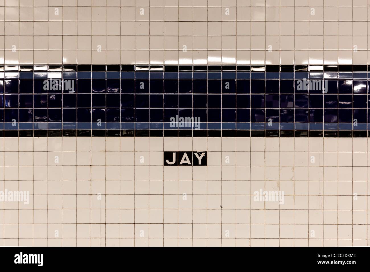 Brooklyn, NY / USA - LUGLIO 31 2018: Cartello della metropolitana di Jay Street Foto Stock