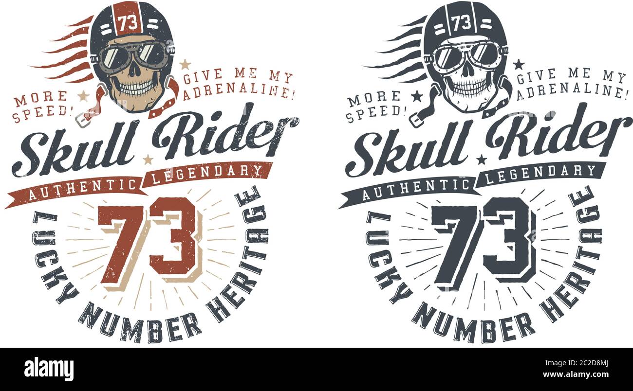 Cavaliere del cranio nel casco Illustrazione Vettoriale