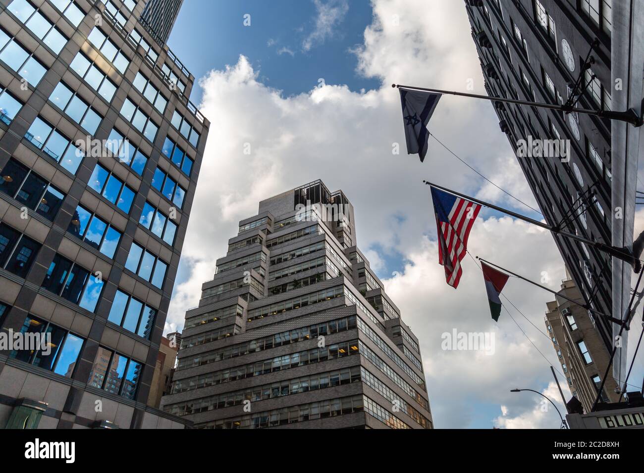 New York City / USA - LUGLIO 27 2018: Grattacieli di Lexington Avenue a Midtown Manhattan Foto Stock