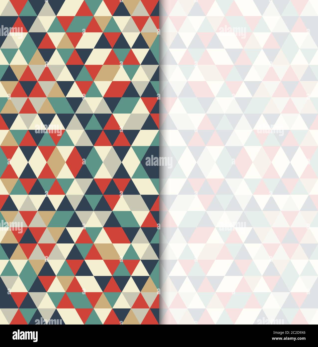 Fyer, poster con ornamento da triangoli multicolore Illustrazione Vettoriale