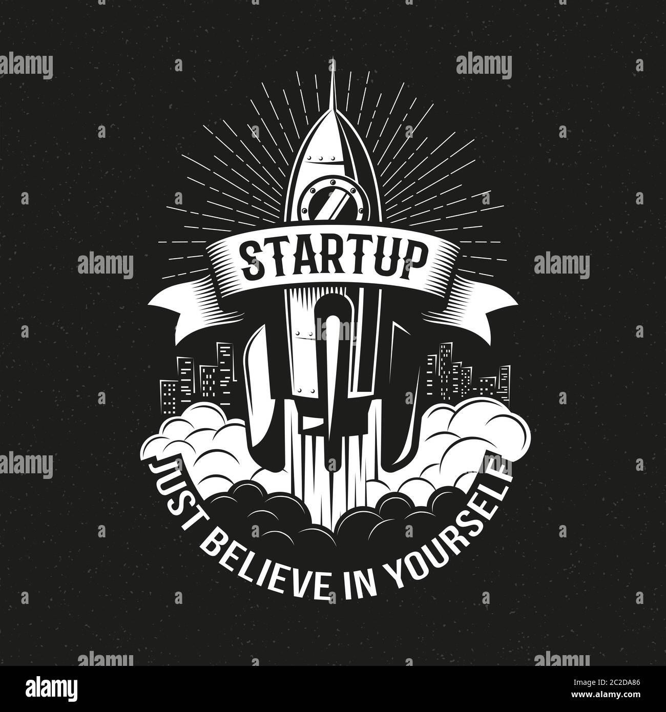 Logo vintage Startup Illustrazione Vettoriale