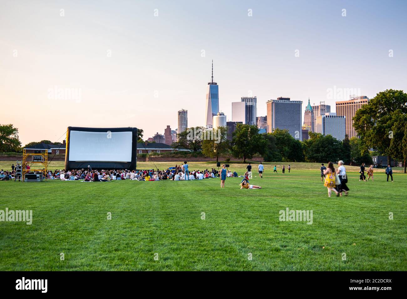 New York City / USA - LUGLIO 14 2018: Fuga in film all'aperto di New York su Governors Island Foto Stock