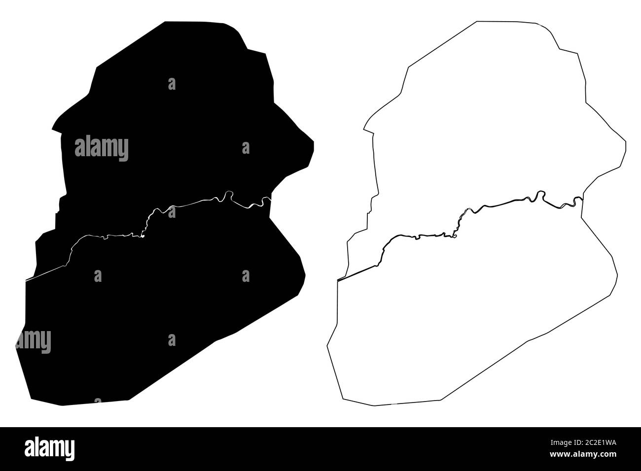 Mappa di Sialkot (Repubblica islamica del Pakistan, provincia di Punjab) illustrazione vettoriale, schizzo della città di Sialkot mappa Illustrazione Vettoriale