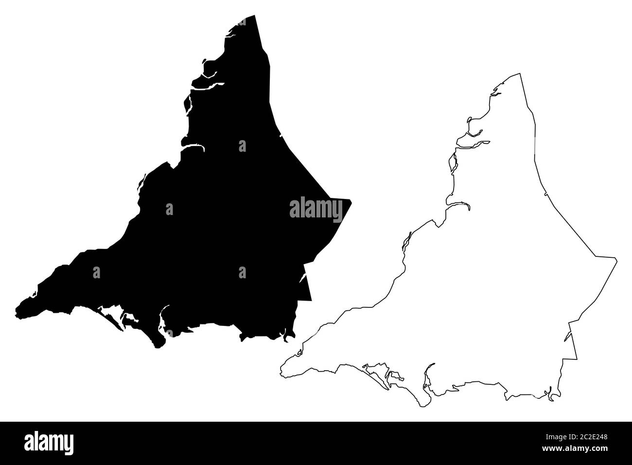 Karachi City (Repubblica Islamica del Pakistan, Provincia di Sindh) mappa illustrazione vettoriale, abbozzare la mappa della città di Karachi Illustrazione Vettoriale