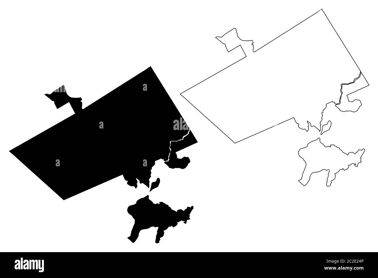 Rawalpindi Città (Repubblica islamica del Pakistan, Provincia del Punjab) mappa illustrazione vettoriale, abbozzare Città di Pindi mappa Illustrazione Vettoriale