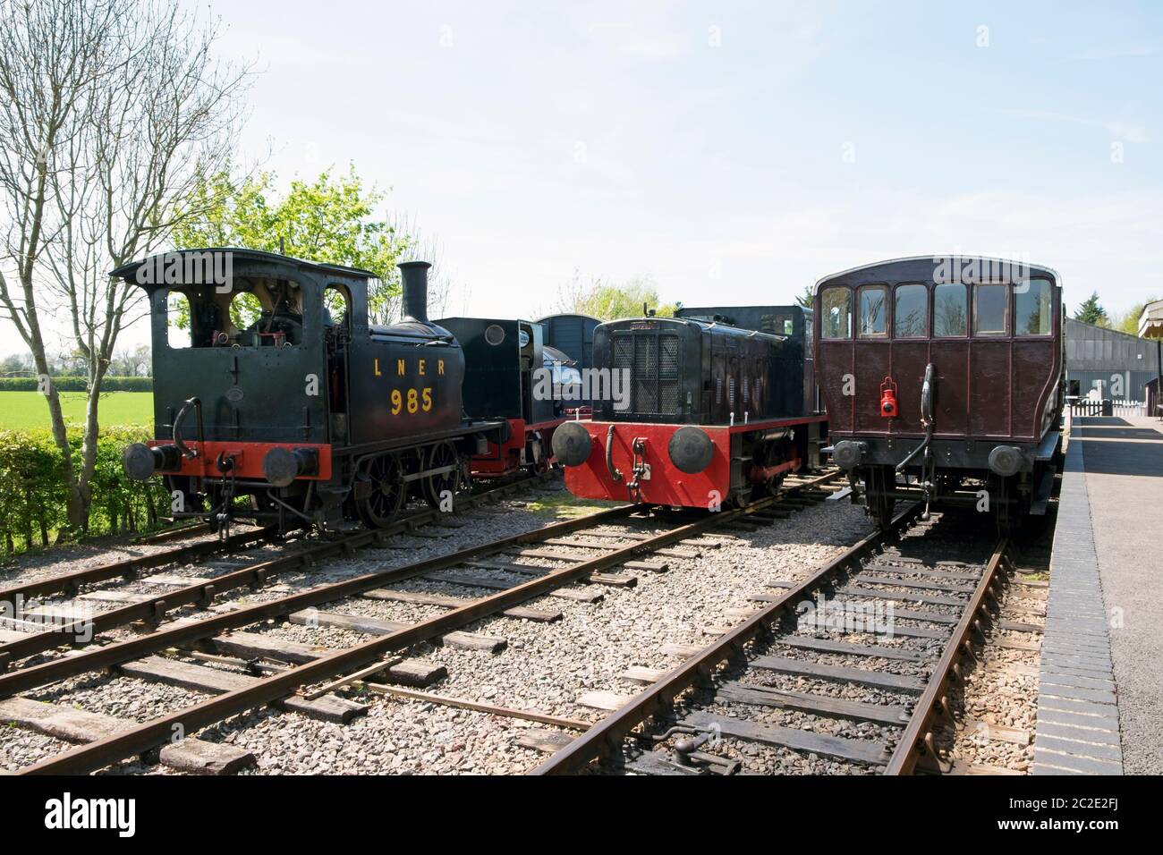 Museo ferroviario leggero di Suffolk Foto Stock