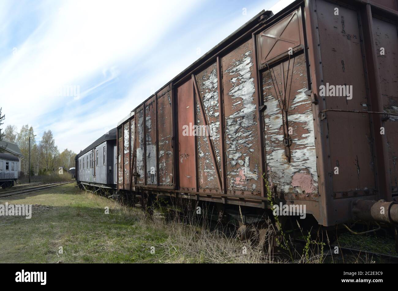 Vintage i carri merci Foto Stock