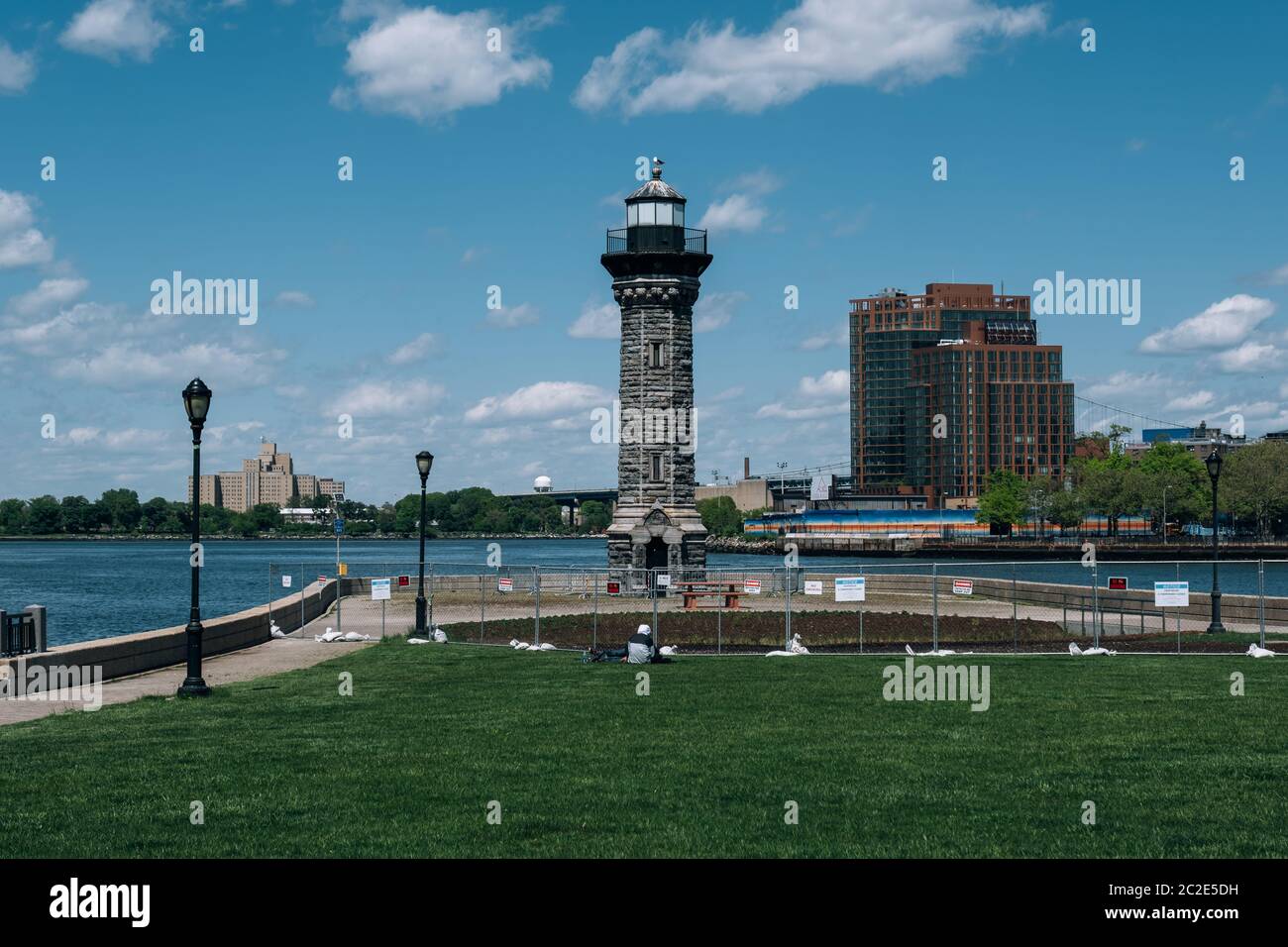 Parco faro sull'isola di Roosevelt Foto Stock